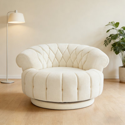 Chaise d'appoint ronde et pivotante