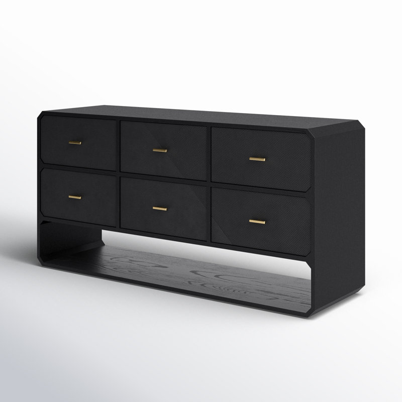 Caspian 6 - Drawer Dresser, Black