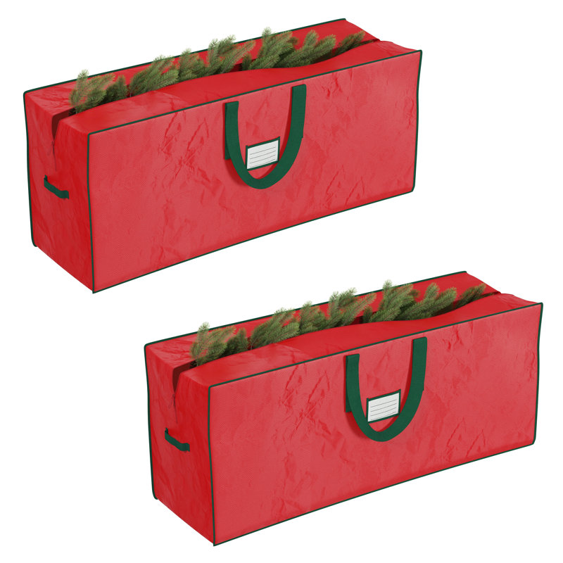 Ensemble de 2 sacs de rangement pour sapin de Noël Elf Stor - pour sapins artificiels de 2,3 m (7,5 pieds) - Protège les décorations de Noël