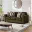 Ensemble de salon, canapé, causeuse, fauteuil et repose-pieds Marvella 4 pièces avec revêtement en chenille Mosswood