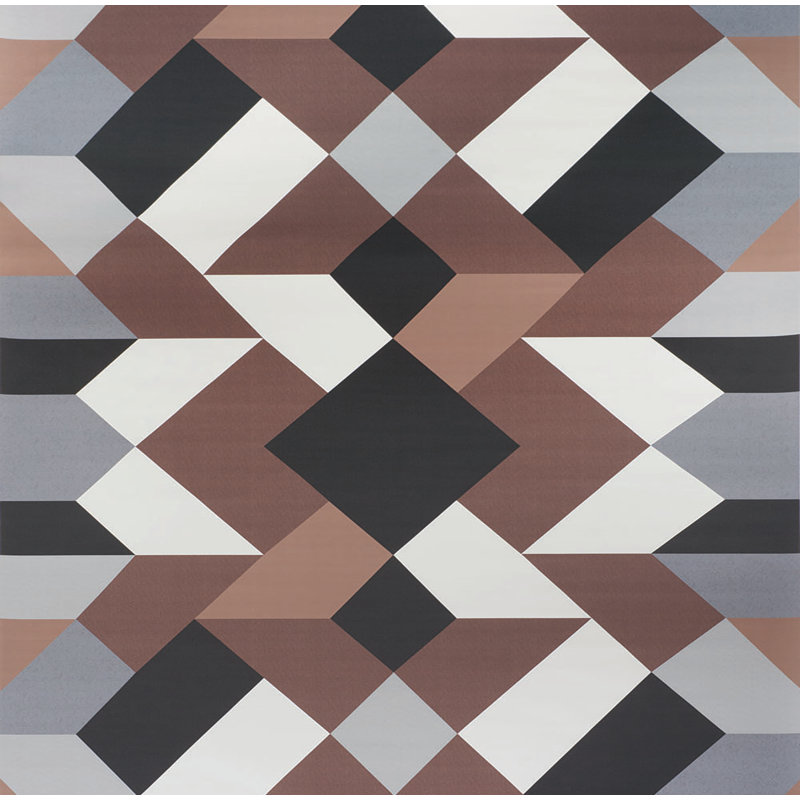 Schumacher x Clements Ribeiro Deco Diamonds Panel Wallpaper, Carbon