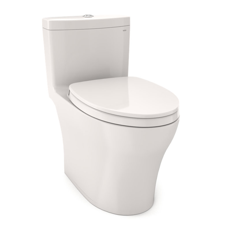 Aquia® Dual-Flush Elongated One-Piece Toilet with Tornado Flush (Seat Included), Colonial White