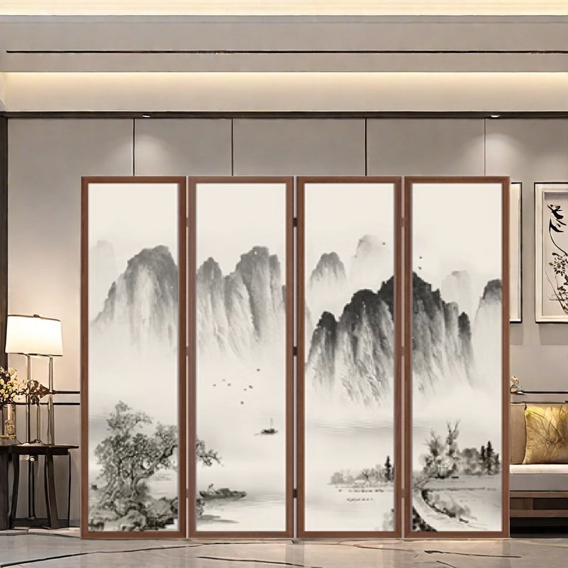 Écran de montagne simple et moderne, 70.86" H x 94.48" W x 1.18" D