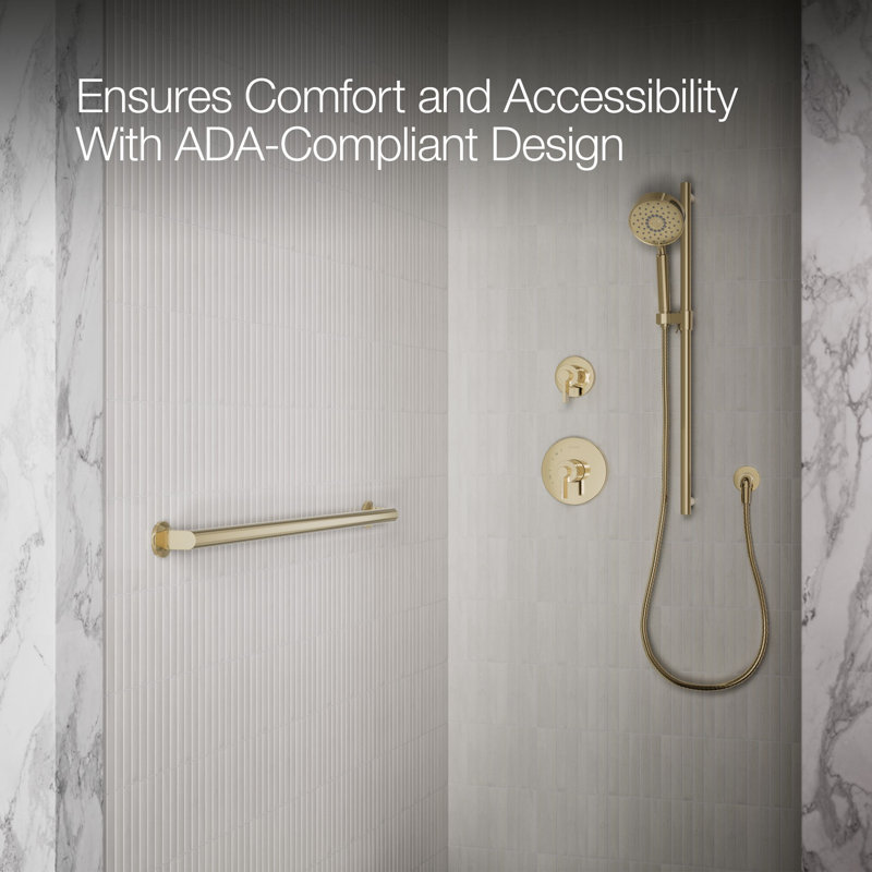 Components™ 18-In Grab Bar, 36" W, Vibrant French Gold