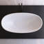Baignoire autoportante profonde de 61 po x 30 po en surface solide, double sabot, blanc mat
