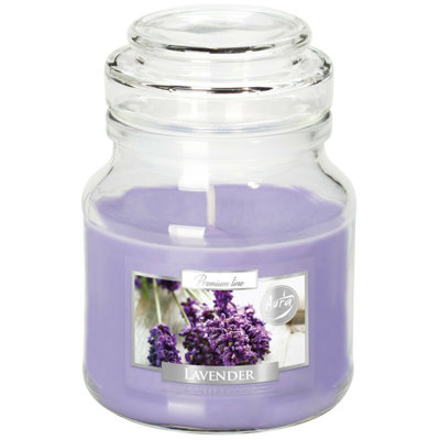 Cinnamon Scented Jar Candle with Glass Holder