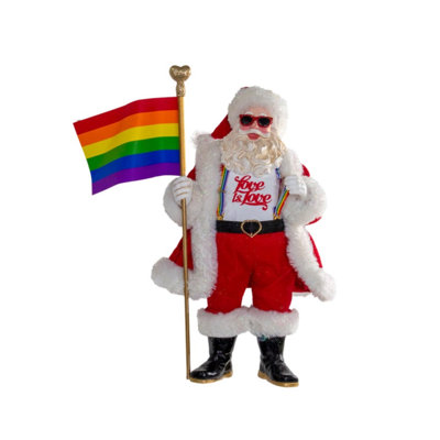 Kurt Adler Fabriche Pride Santa Christmas Figurine, 10in