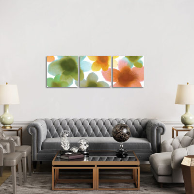 Floral Blooms VII - ensemble d'art mural sur toile tendue (ensemble de 3)