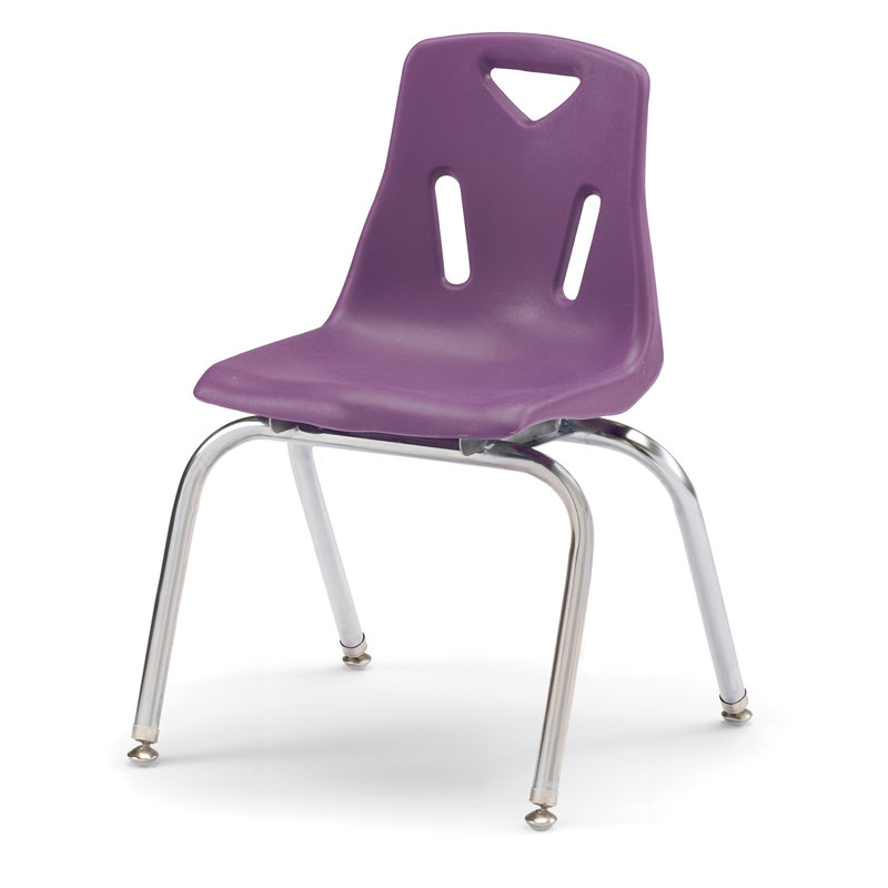 Chaise empilable Berries®, Plaqué chrome, Mauve, 16 po