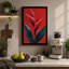 Tropical Bloom in Red Botanical - Wrapped Canvas-1648830153-1648830154