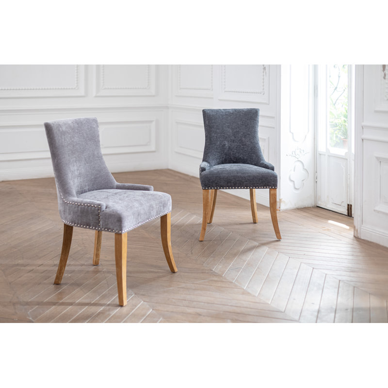Carla 50cm H Upholstered Side Chair, Grey