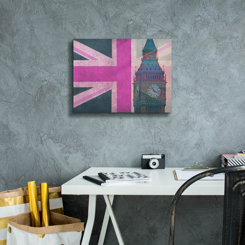 "Epic Graffiti" London Calling "par Brittany Evans, art mural sur toile, 16 po x 12 po