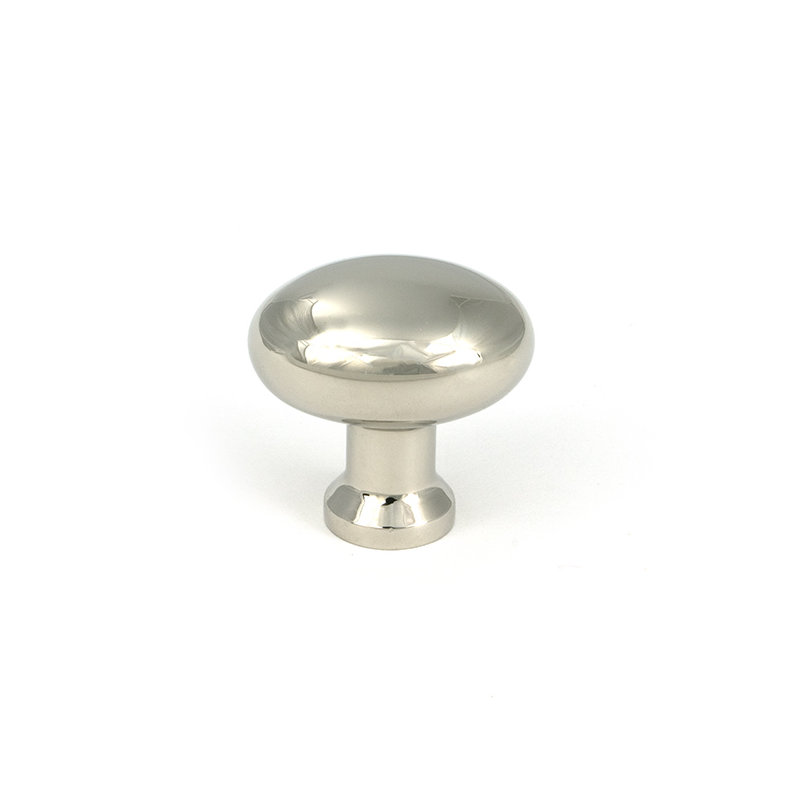 Moore Cabinet Knob, 1.26" Knob Diameter, Polished Nickel