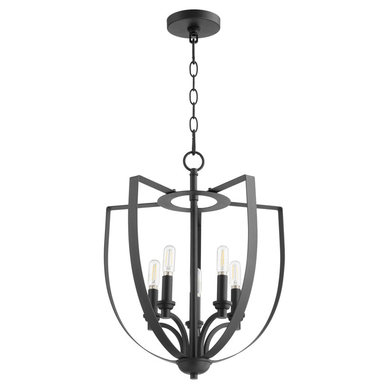 Tingledale 5 - Light Dimmable Lantern Classic / Traditional Chandelier, Noir