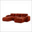 110.6 " Velvet U-Shaped Sectional with Ottoman