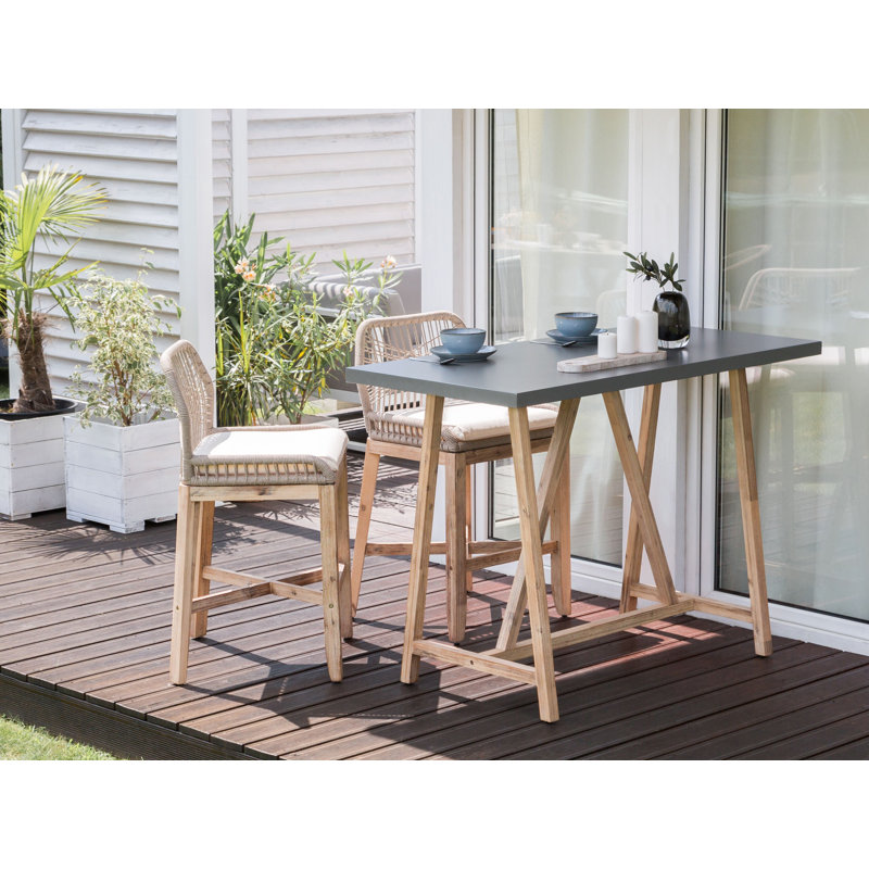 TALAMONE 2 - Person Patio Dining Set Rectangular Table with Cushions Included