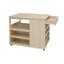 Chariot pour îlot de cuisine avec tiroir, glissières inférieures en métal, chariot pratique pour la cuisine, l'apparence cannelée, le rangement