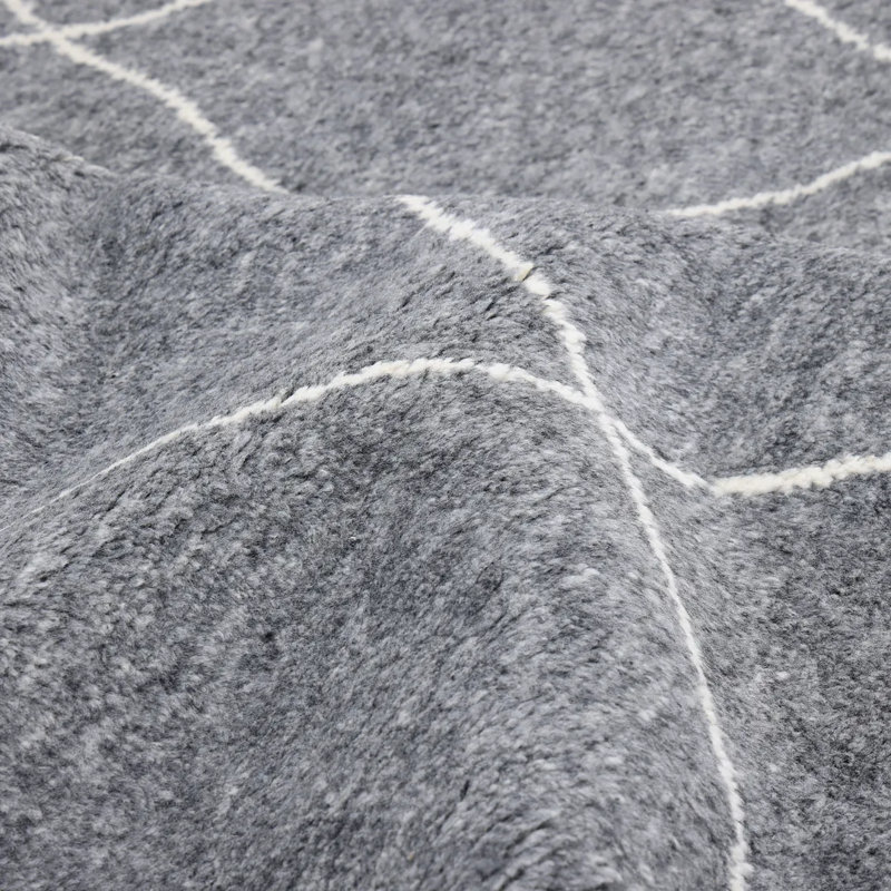 Wallis Handmade Geometric Wool Area Rug, Rectangle 9' x 12'