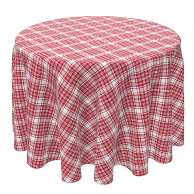 Kalson Round Tablecloth, 100% Cotton, 60 Round", Plaid 2