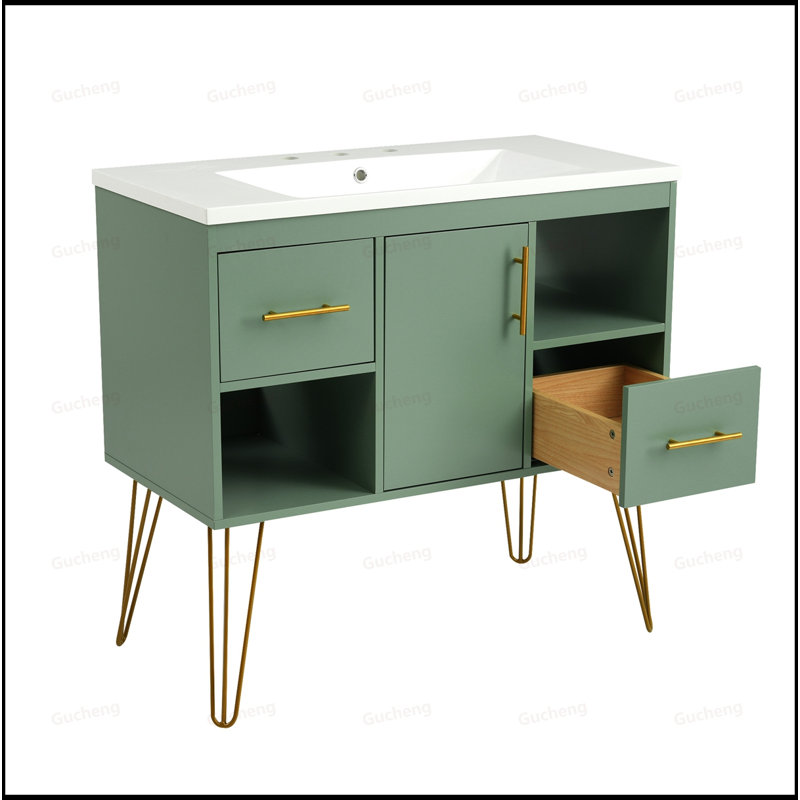 Meuble-lavabo sur pied 36 po avec tiroirs 36 po