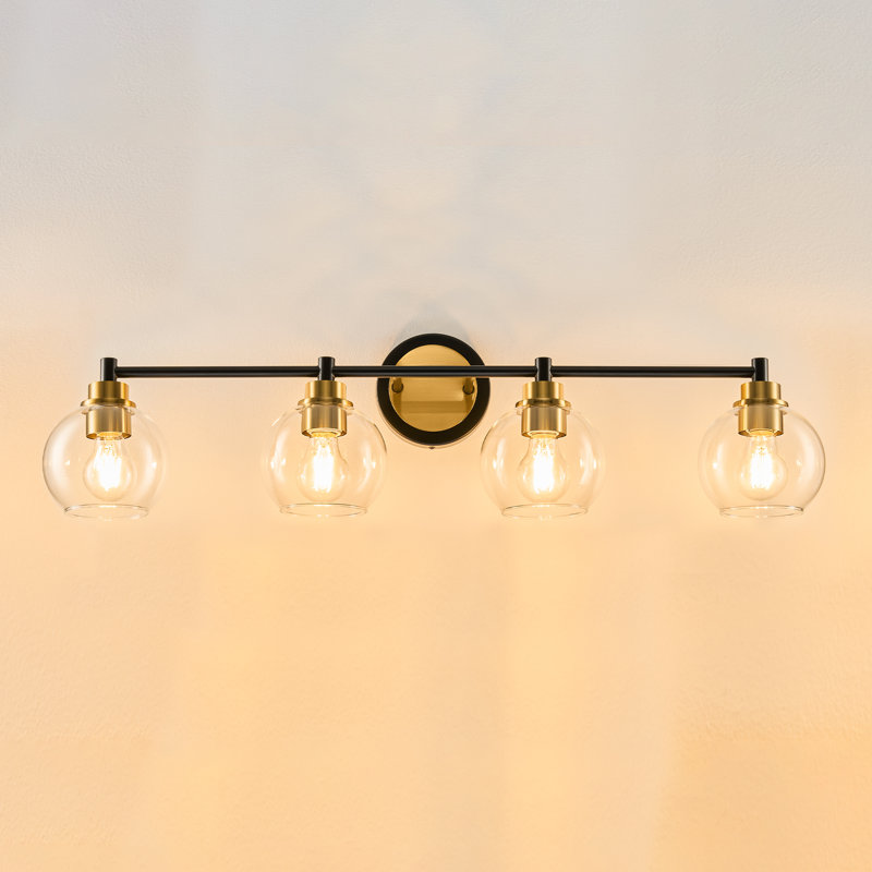 Éclairage pour meuble-lavabo Shelburn, Noir mat, 4