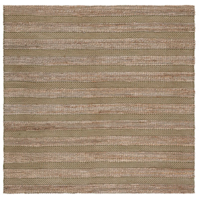 Ifedayo Natural Fiber Flat Weave Jute/Cotton Geometric Rug in Green/Natural