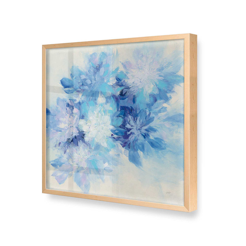 Snowfall in Bloom Print, 21.5" H x 21.5" W, Raw Maple Single Picture Framed, Solid Wood