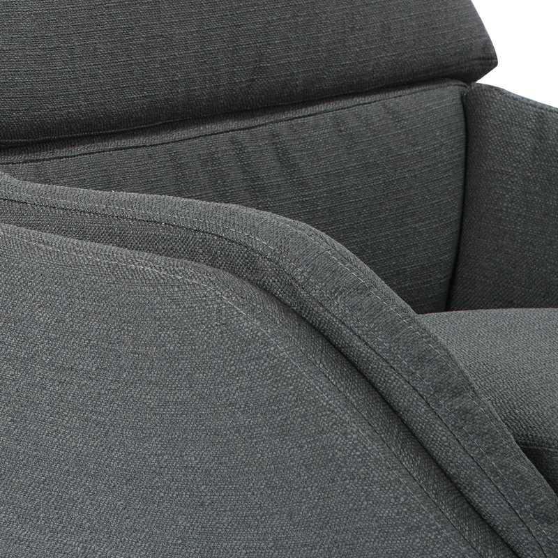 Fauteuil pivotant de 29,75 po de large Stannard, Anthracite, Tissu Klein