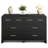 17 Stories Modern Fluted 8 Drawer Dresser,Wood Sticks Borders Curved Profile Design For Bedroom, Hallway-1229034229