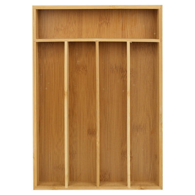 Bamboo Rectangle Cutlery Tray