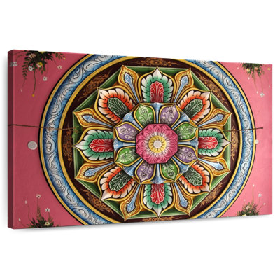 Plafond orné du temple indien Adella