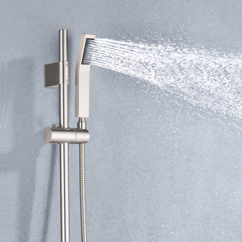 Watqen Bath All-In-One Kit with Rough in-Valve, Brushed Nickel