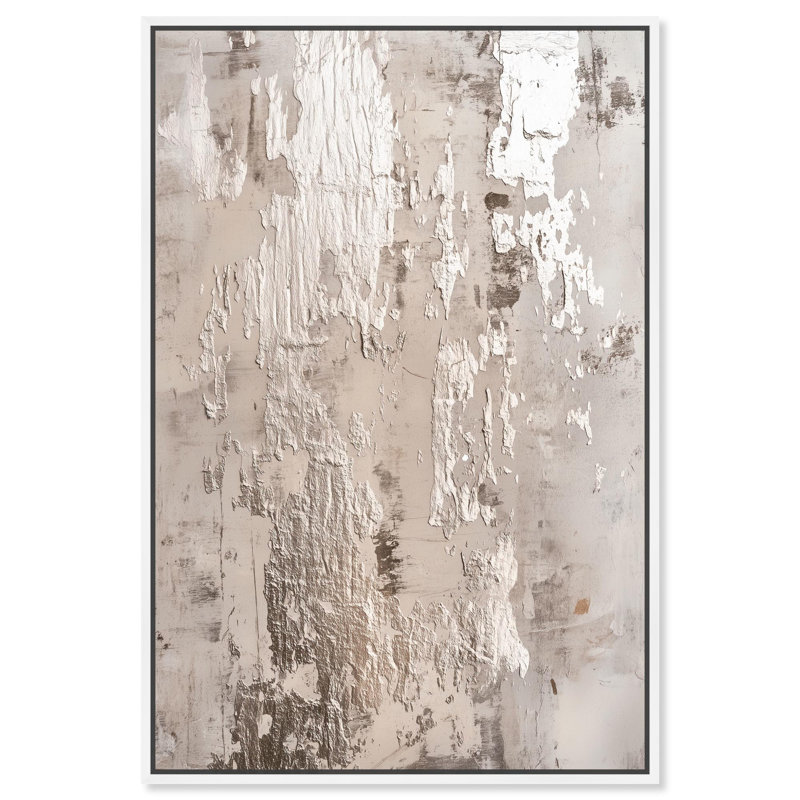 «Rusted Echo III», art numérique sur toile , H 55 po x l 37 po, Cadre flottant blanc