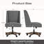 Chaise de bureau pivotante en chenille Mellins-2027826996
