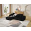 Canapé modulaire 103 po avec méridienne en forme de L 103 po, canapé modulaire moderne avec assise profonde, fauteuils rembourrés pour la chambre à coucher du salon, aucun assemblage requis (tissu en velours côtelé moelleux)-1999002026