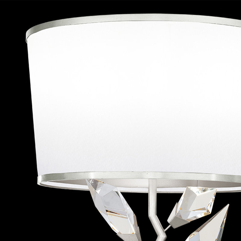 Foret Metal Table Lamp, White, Silver