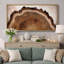 Rustic Tree Ring Natural Slice, décoration murale pour salon, très grandes photos, impression sur toile encadrée-126313838-126313836