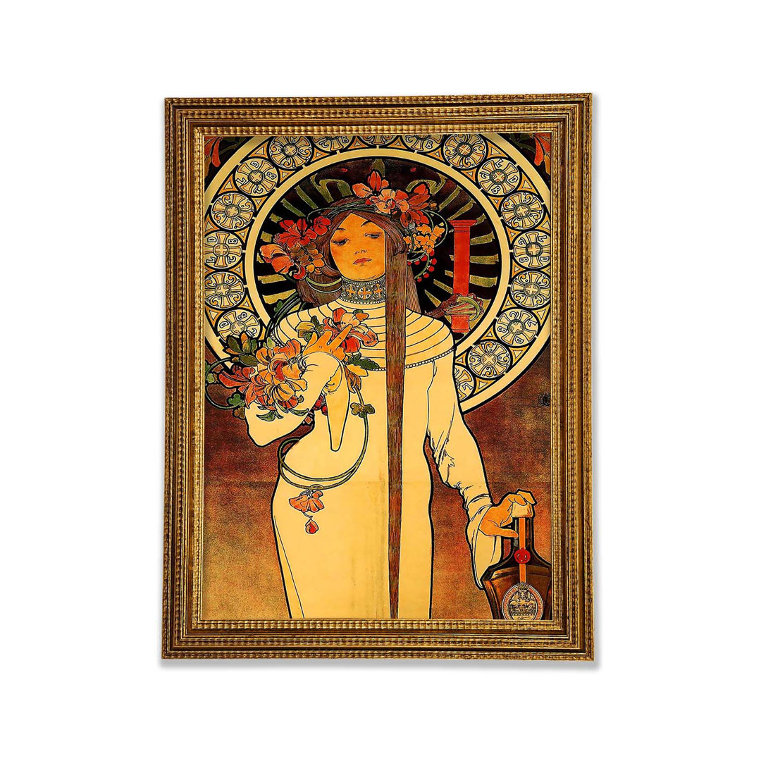 Gerahmtes Leinwandbild Alphonse Mucha La Trappistine