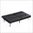 Stylish Black PVC Futon Sofa Bed With Wood Frame And Stainless Legs, Perfect For Modern And Traditional Interiors.