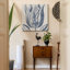 « indigo floral on lin vi », reproduction de peinture sur toile tendue-1407066167