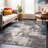 Pownal Abstract Performance Blue/Ivory/Gray Rug-898693484