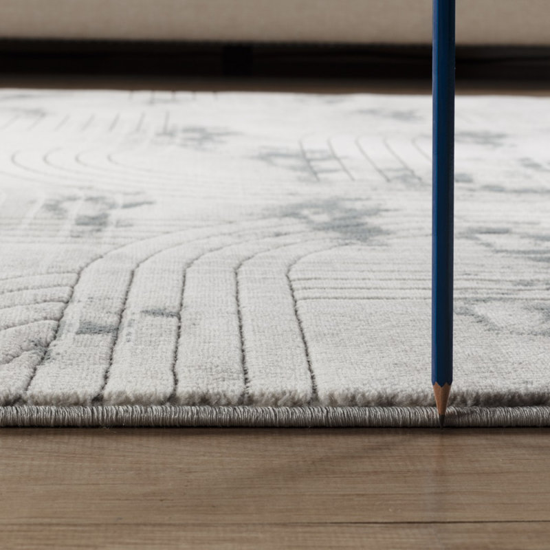 Tapis gris Geometrix - Un ajout charmant à votre décor, Rectangle 7 pi 10 po x 10 pi 6 po