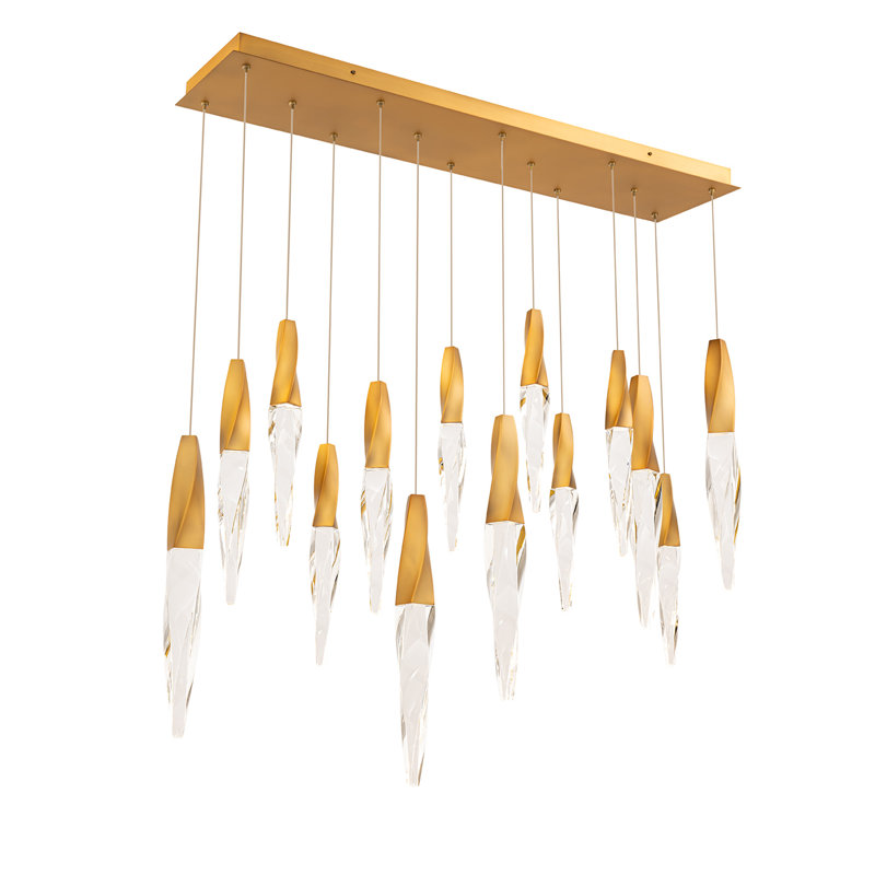 Kindjal 14 - Light LED Pendant, Aged Brass