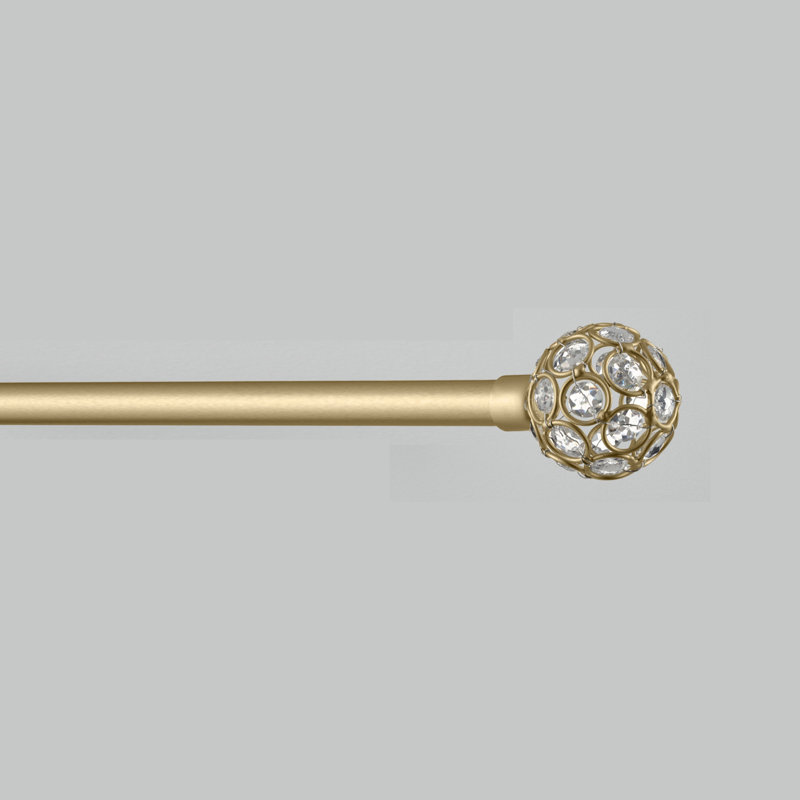 Tringle à rideaux simple réglable 1 po, 36” – 72”, Or