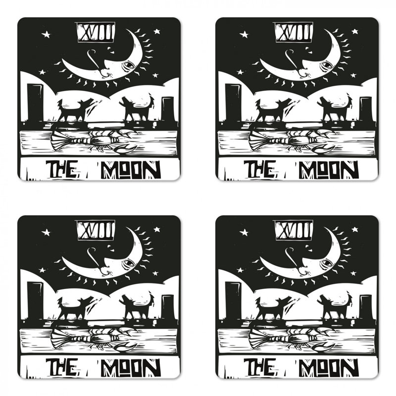 Sous-verre lune