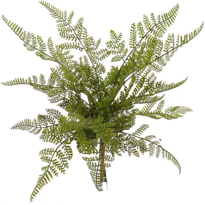 2pc 17" Leather Leaf Bush Faux