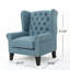 Fauteuil à oreilles capitonné Osvaldo-111312700