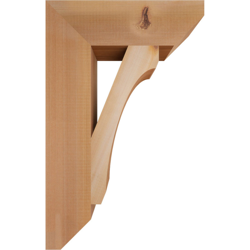 Support en bois / corbeau, Cèdre rouge de l'Ouest (lisse), H 22 po x l 3,5 po x P 14 po