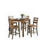 Table carrée en noyer et 4 chaises à dossier en lattes dans une salle à manger de 5 pièces, Transition Honor, bois d'hévéa massif pour une pièce de 5 pièces, élégance, chaises,