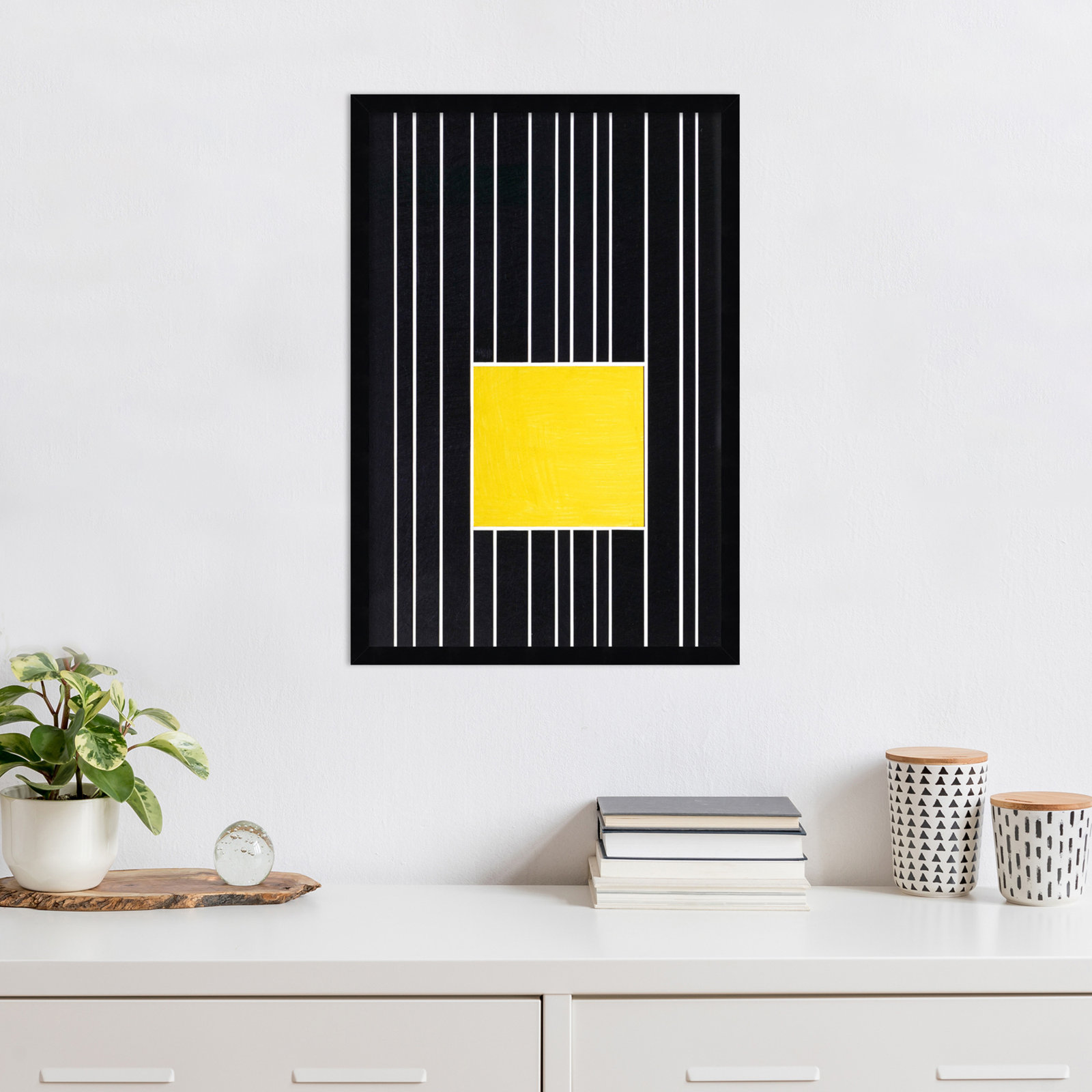 Yellow Box Self Storage Print by Alex Dunn, Black, 13" H x 9" W